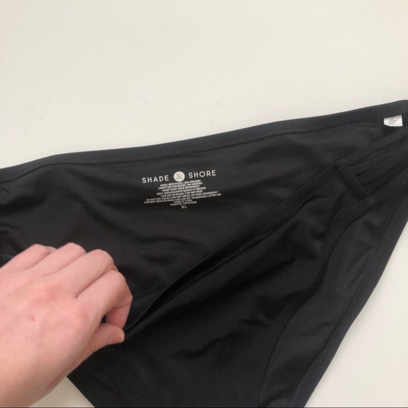 NWOT shade & shore black bathing suit bottom size XL - Picture 2 of 4